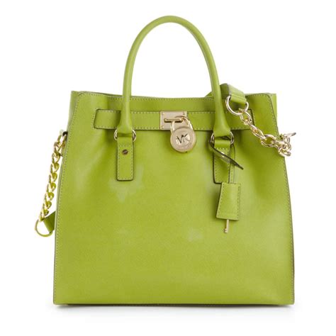 michael kors hamilton green|Hamilton Small Leather Satchel .